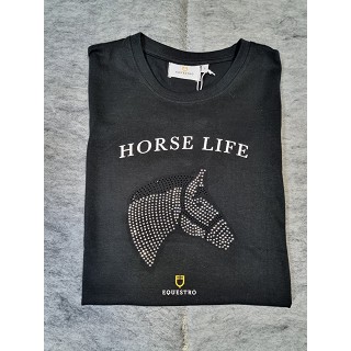 T-shirt diamonds horse life donna